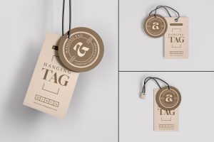 Clothing Hang Tag Branding Mockup Set