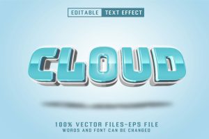 Cloud Editable Text Effect
