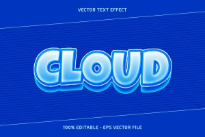 Cloud Vector Text Effect