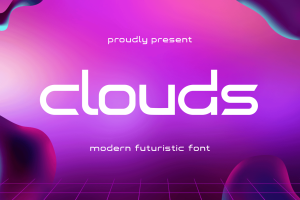 Clouds – Modern Futuristic Font