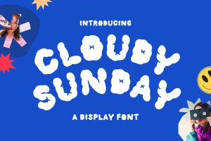 Cloudy Sunday – 90s Retro Display Font