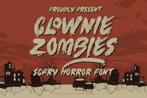 Clownie Zombies – Scary Horror Font