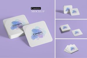 Coasters Square Mockup