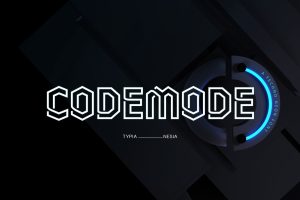 Codemode – Hexagonal Techno Scifi Neon Font