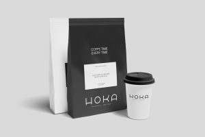 Coffee Bag and Coffee Cup Mockup
