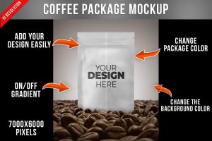Coffee bag mockup