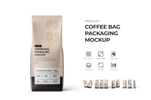 Coffee Bag Packaging Mockup