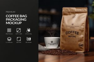 Coffee Bag Packaging Mockup