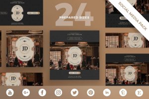 Coffee Bar Social Media Pack Template