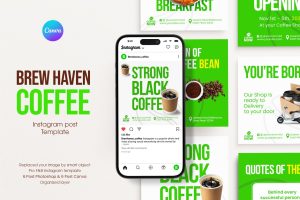 Coffee Brew Haven Instagram Post Templates
