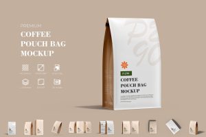 Coffee Pouch Packaging Mockup
