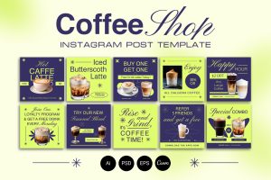 Coffee Shop Instagram  Post