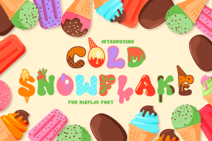 Cold Snowflake – Quirky Ice Cream And Candy Theme