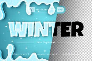Cold Winter – Editable Text Effect, Font Style