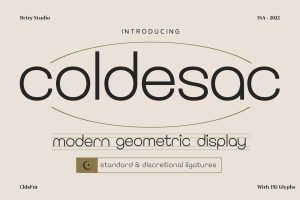 Coldesac – Modern Geometric Font