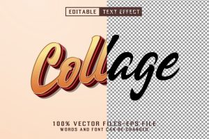 Collage 3d Text – Editable Text Effect