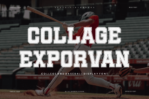 Collage Exporvan – Varsity & Baseball Font