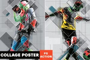 Collage Graphic Poster Photoshop Action