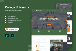 Collage University Portfolio Web template