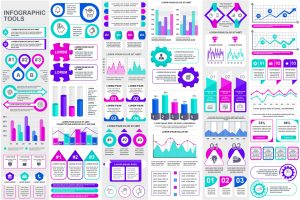 Collection Infographic Elements Template Graphics