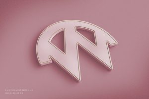 Color 3D Logo Mockup