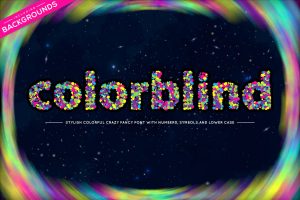 Colorblind OTF Colorful Font
