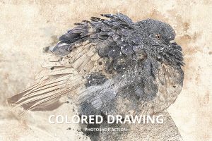 Colored Drawing Photoshop Action