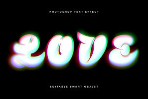 Colourful Blur PSD Text Effect
