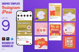 Colourful Retro Instagram Posts 9