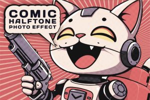 Comic Halftone Photo Effect