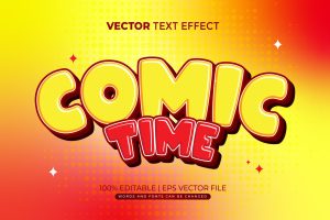 Comic Time Editable Text Effect