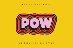 Comic Vector Text Effect Mockup