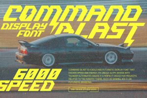Command Blast – Speed Display Font