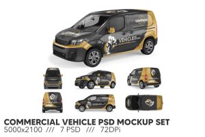 Commercial Vehicle PSD Mockup Set