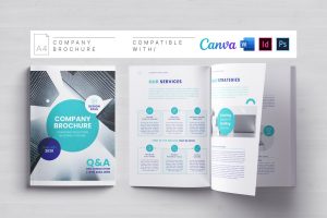 Company Brochure Template | Canva | Docx |ID| PSD