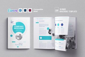 Company Brochure Template | Canva | Docx |ID| PSD