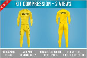 Compression Pants and T-Shirt  Leggings Mockup