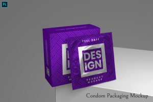 Condom Packaging Mockup