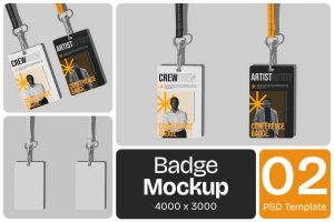 Conference Badge Mockup