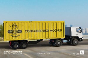 Container Truck Mockup