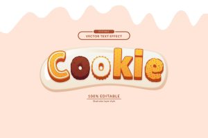 Cookie Editable Text Effect