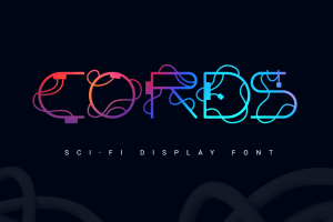 Cords | sci-fi font