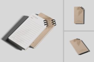 Corner Spiral Notebook Mockup