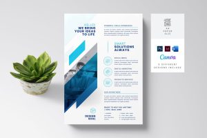 Corporate Flyer Template | Canva | Docx | ID | PSD