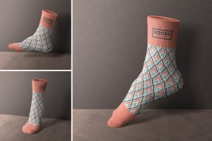 Cotton Socks Mockup