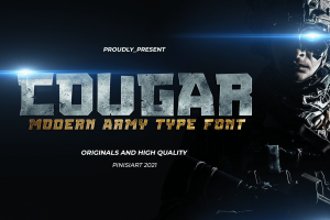 COUGAR – modern military Font