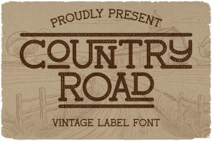 Country Road Vintage Label Font