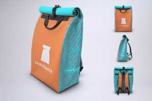 Courier Roll Top Backpack Mock-Up