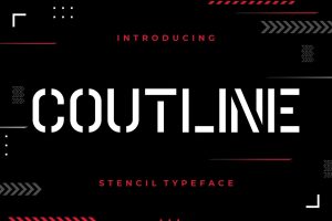 Coutline Stencil Typeface