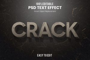 Crack- 3D Text Effect